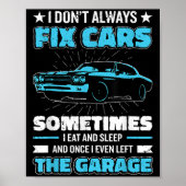 Funny Car Mechanic Design for Men Automobile Mecha Poster (Voorkant)