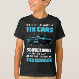 Funny Car Mechanic Design for Men Automobile Mecha T-shirt