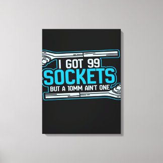 Funny Car Mechanic Design | Mechanic Canvas Afdruk