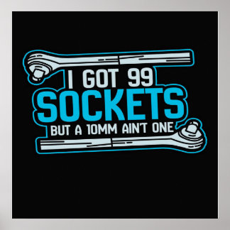 Funny Car Mechanic Design | Mechanisch canvas Poster