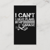 Funny Car Mechanic Garage Tuning Fan Visitekaartje (Voorkant)