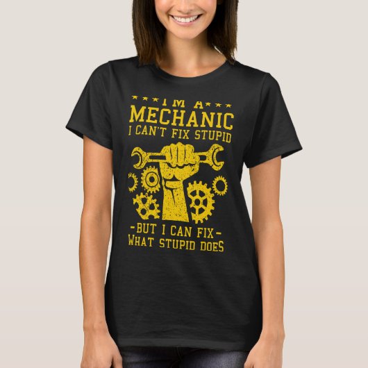 Funny Car Mechanic Mannen Vrouwen Kinder Beste aut T-shirt (Voorkant)