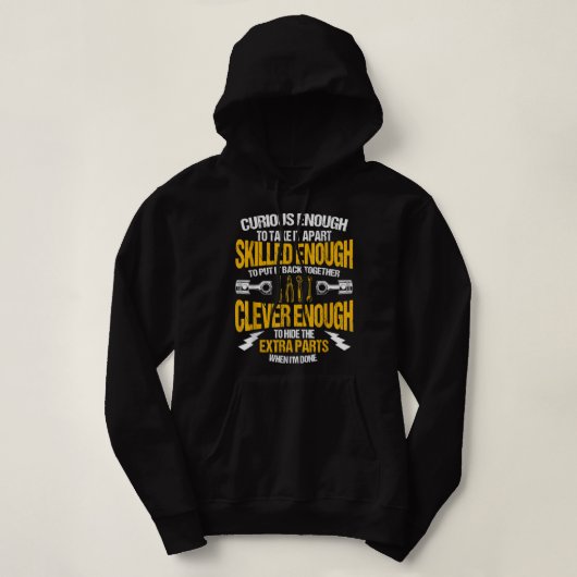Funny Car Mechanic Mechanic Tool Tuner Hoodie (Design voorkant)
