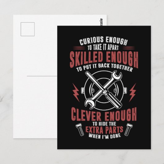 Funny Car Mechanics Quote Repairman Briefkaart (Voorkant / Achterkant)