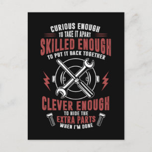 Funny Car Mechanics Quote Repairman Briefkaart