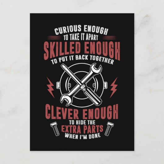 Funny Car Mechanics Quote Repairman Briefkaart (Voorkant)