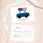 Funny Car New Home Adres Aankondiging Briefkaart