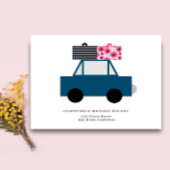 Funny Car New Home Adres Aankondiging Briefkaart