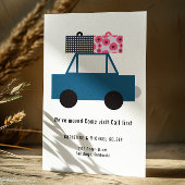 Funny Car New Home Moving Flat Announge Kaart