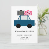 Funny Car New Home Moving Flat Announge Kaart (Staand voorkant)