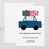 Funny Car New Home Moving Flat Announge Kaart (Voorkant / Achterkant)