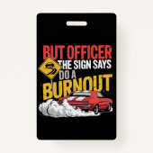 Funny Car Racing Burnout Drag Racing Muscle Car  Badge (Voorkant)