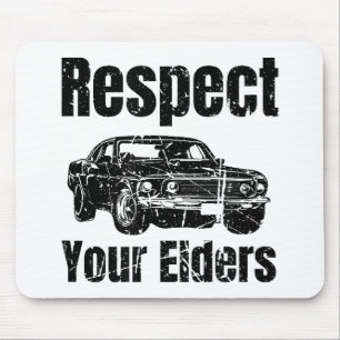 Funny Car - respect voor uw oudere man Muismat