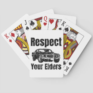 Funny Car -  respect voor uw oudere man Pokerkaarten