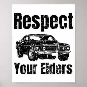 Funny Car - respect voor uw oudere man Poster