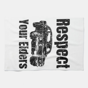 Funny Car - respect voor uw oudere man Theedoek