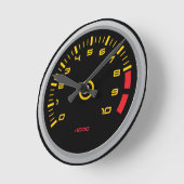 Funny Car RPM Gage Wall Clock Ronde Klok (Hoek)
