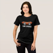Funny Car Sosage Meme Tri-Blend Shirt (Voorkant volledig)
