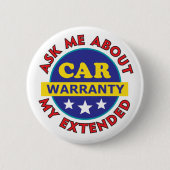 Funny Car Warranty Pin Ronde Button 5,7 Cm (Voorkant)