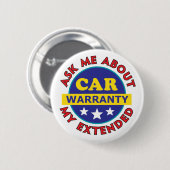 Funny Car Warranty Pin Ronde Button 5,7 Cm (Voorkant /achterkant)