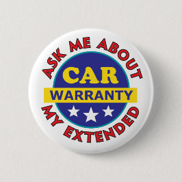 Funny Car Warranty Pin Ronde Button 5,7 Cm