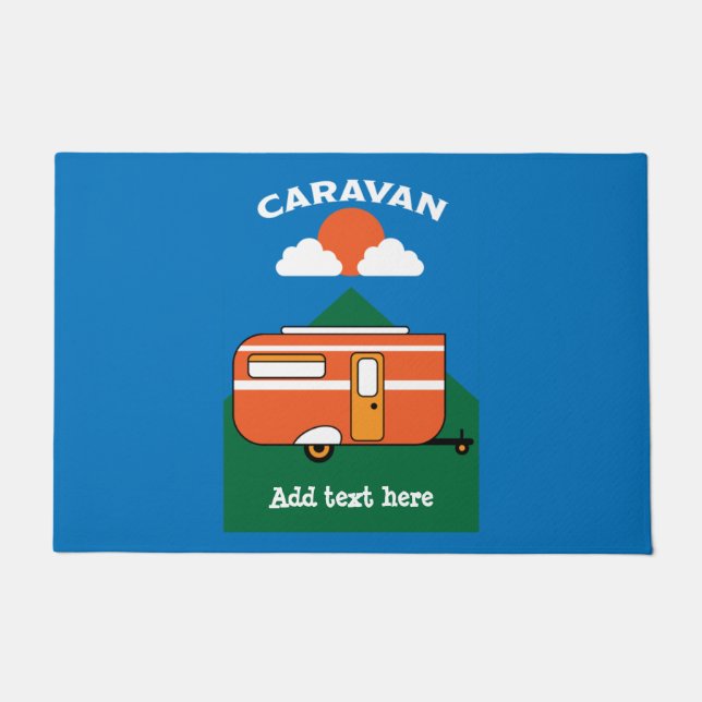 Funny Caravan Accessoires Camping Caravaner Deurmat (Voorkant)