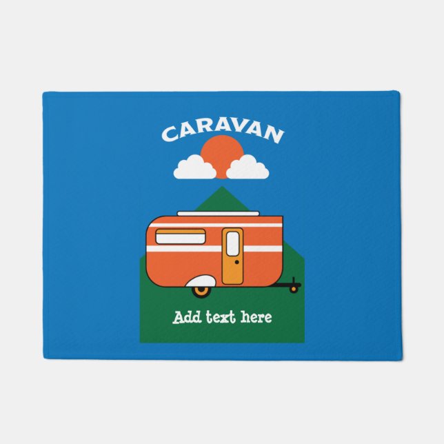 Funny Caravan Accessoires Camping Caravaner Doorma Deurmat (Voorkant)