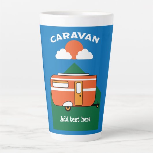 Funny Caravan Accessoires Camping Caravaner Latte Mok (Voorkant)