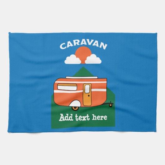 Funny Caravan Accessoires Camping Caravaner Theedoek (Horizontaal)