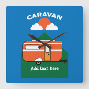 Funny Caravan Accessoires Camping Caravaner Vierkante Klok