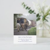 Funny Caravan en Rigers op paarden Aankondigingskaart (Staand voorkant)