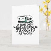 Funny Caravanning, Camping Lover Kaart (Gele Bloem)