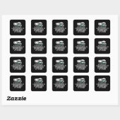 Funny Caravanning, Camping Lover Vierkante Sticker (Vel)