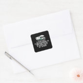 Funny Caravanning, Camping Lover Vierkante Sticker (Envelop)
