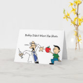 Funny Card - Apple A Day houdt de dokter weg Kaart (Gele Bloem)