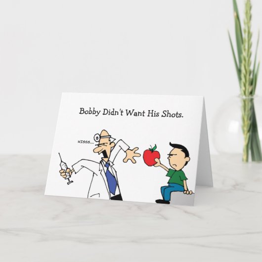 Funny Card - Apple A Day houdt de dokter weg Kaart (Voorkant)