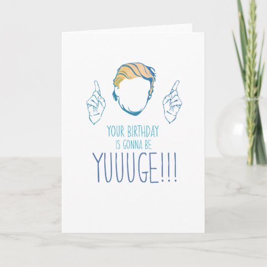 Funny Card: Donald Trump Birthday Kaart (Voorkant)