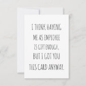 Funny Card for Boss Day - Kaart van werknemer (Voorkant)