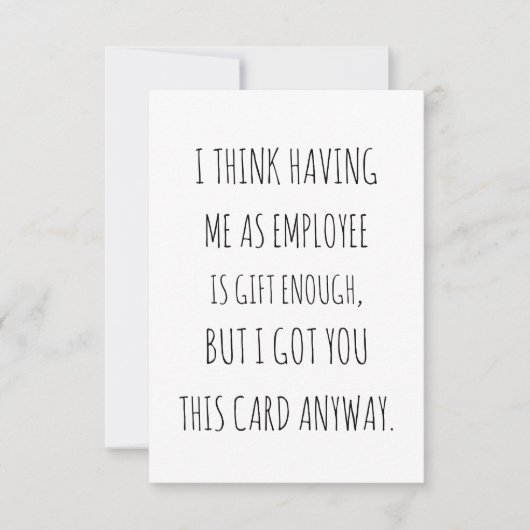 Funny Card for Boss Day - Kaart van werknemer (Voorkant)