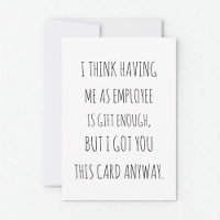 Funny Card for Boss Day - Kaart van werknemer