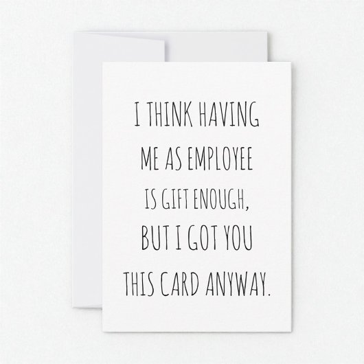 Funny Card for Boss Day - Kaart van werknemer
