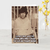 Funny Card - Social Media Jailbird Kaart (Gele Bloem)