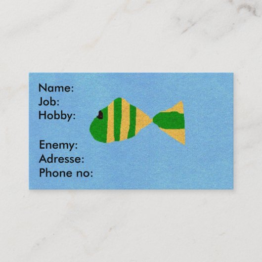 Funny card visitekaartje (Voorkant)