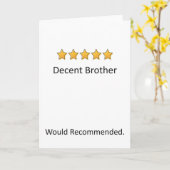 Funny Card voor broer Kaart (Gele Bloem)