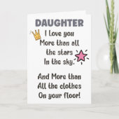 Funny Card voor dochter Kaart (Voorkant)
