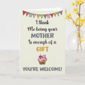 Funny Card voor zoon of dochter Kaart (Gele Bloem)