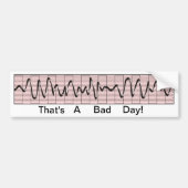 Funny Cardiac Rhythm Strip Bumpersticker (Voorkant)