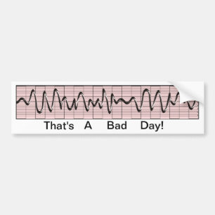 Funny Cardiac Rhythm Strip Bumpersticker