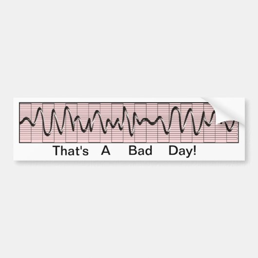 Funny Cardiac Rhythm Strip Bumpersticker (Voorkant)