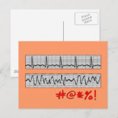 Funny Cardiac Rhythm Strip Gifts Briefkaart (Voorkant / Achterkant)